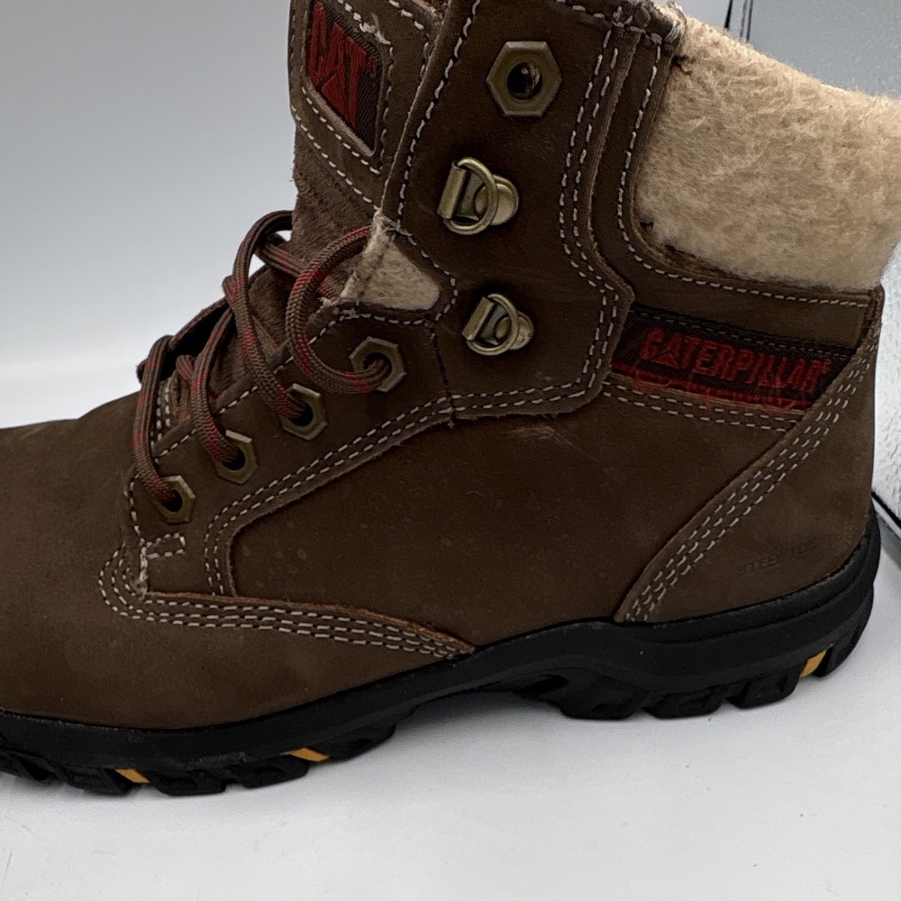Caterpillar Tess Sundance Brown Leather EH Work Boots, Women's 7.5 Wide - Picture 13 of 14